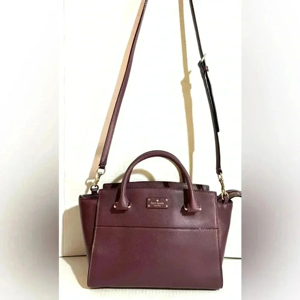 Kate spade plum leather crossbody handbag